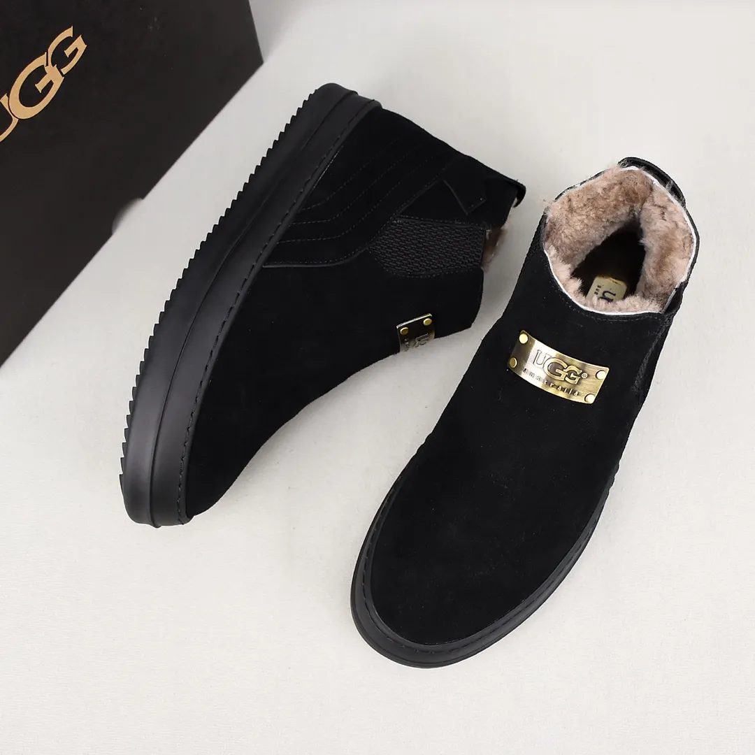 PP520👟👟👟【ugg】The upper is made of waterproof nubuck, real wool lining, and non-slip rubber sole. Warm and comfortable, a must-have in winter! Men's size 38-44 (custom-made size 45 is non-refundable).
